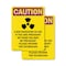 Signmission Radiation & Laser Sign, 10 in H x 7 in W, Plastic, Rectangle OS-2PACK-CR-P-710-V-10284 - alternate 1